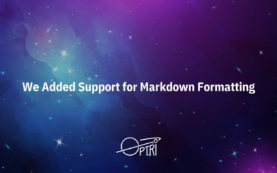 We Added Support for Markdown Formatting